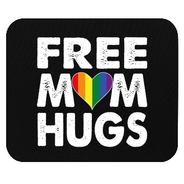 Discover Free Mom Hugs Pride LGBTQ Rainbow Heart Mouse Pads