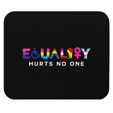 Discover Equality Hurts No One LGBT Black Disabled Mouse Pads