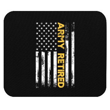 Discover Retired US Army Thin Gold Line American Flag Mouse Pads