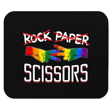 Discover Rock Paper Scissors Lesbian LGBTQ Pride Mouse Pads
