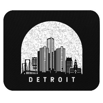 Discover Detroit Michigan Skyline Mouse Pads