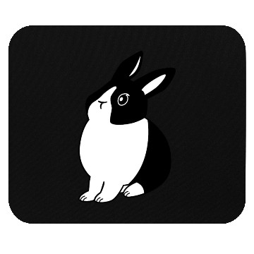 Discover Black And White Dutch Rabbit Mouse Pads