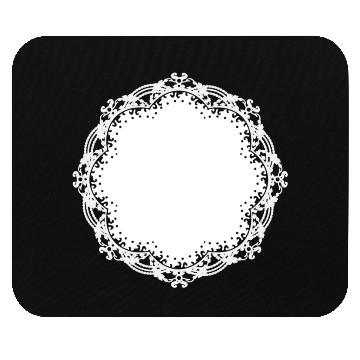 Discover snow-white cake lace as a frame and decoration Mouse Pads