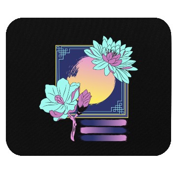 Discover Neon Floral Sunset Mouse Pads