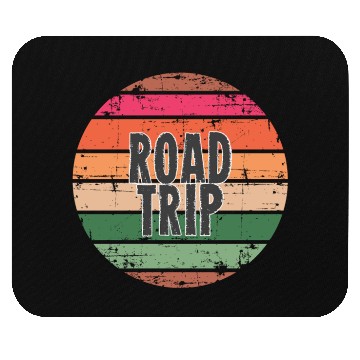 Discover Road Trip orange Mouse Pads
