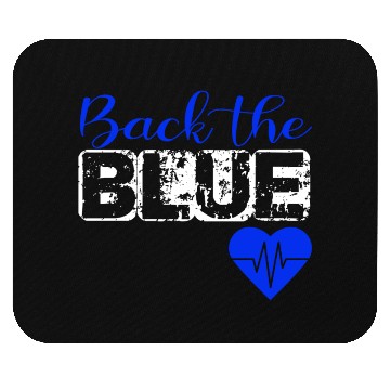 Discover Back the Blue Police Support Mouse Pads
