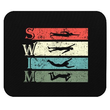 Discover Retro Vintage Swimming Swimmers Swim Mouse Pads