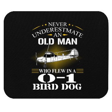 Discover Bird Dog Helicopter Old Man Mouse Pads