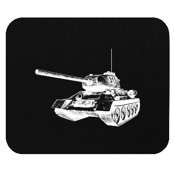 Discover Tank T34 reverse - white Mouse Pads