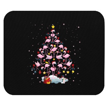 Discover Flamingo Christmas Tree Funny Flamingo Lover Xmas Mouse Pads