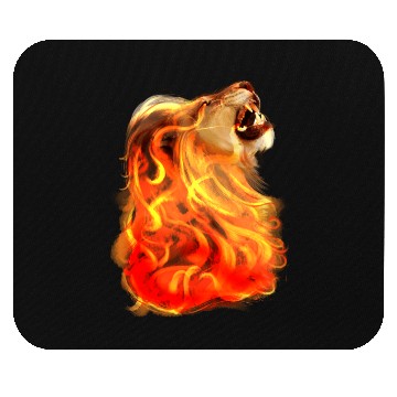Discover Fire Lion King Of Beasts Big Cat Animal Gift Mouse Pads