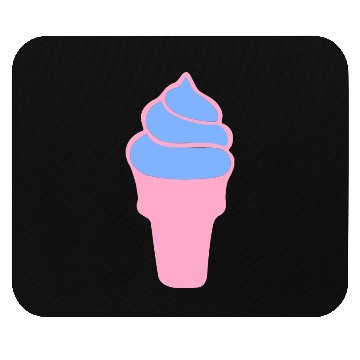 Discover Mint-Strawberry Ice-Cream Con-I Love Ice cream Mouse Pads