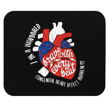 Discover Brave With Every Beat CHD Awareness Happy Gift Mouse Pads