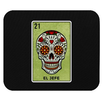 Discover El Jefe Mexican Lottery Card Cinco De Mayo Mouse Pads