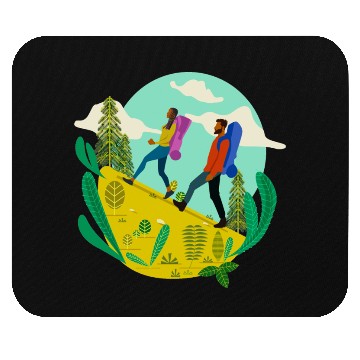 Discover Black People Hiking Mouse Pads