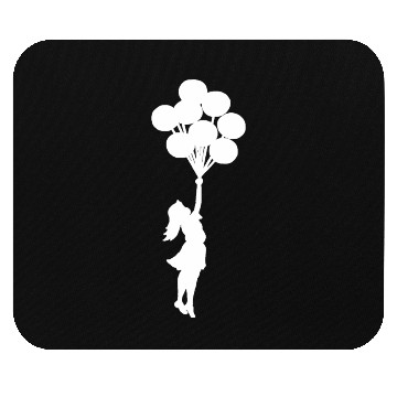 Discover Banksy Girl with balloons. Mouse Pads