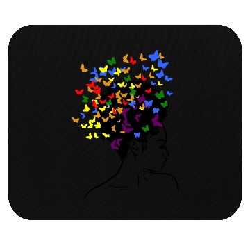 Discover afro butterfly Mouse Pads