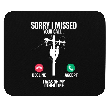 Discover Funny Lineman Gift Mouse Pads