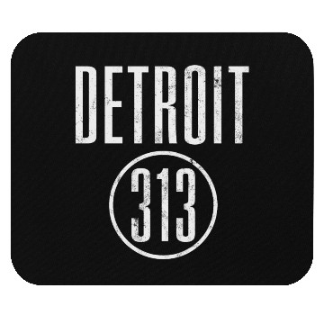 Discover Detroit 313 Area Code Vintage Mouse Pads