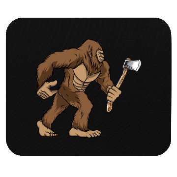 Discover Bigfoot Lumberjack Sasquatch Carpenter Mouse Pads
