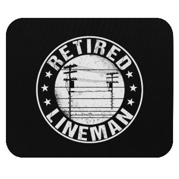 Discover Retired Lineman Gift Mouse Pads