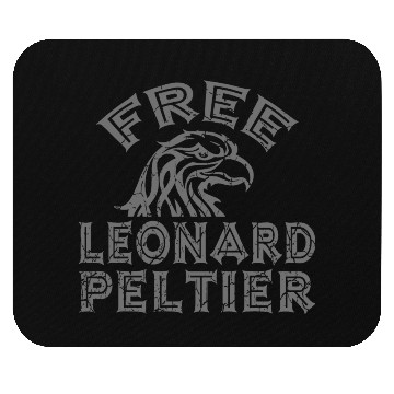 Discover FREE LEONARD PELTIER EAGLE NATIVES grau used look Mouse Pads