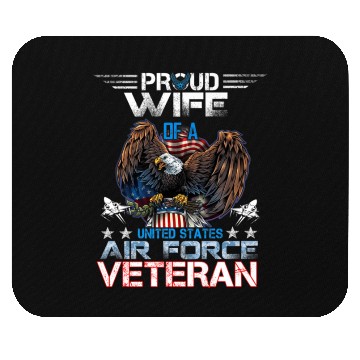 Discover Veteran-Proud Wife Of Us Air Force Veteran Patriot Mouse Pads