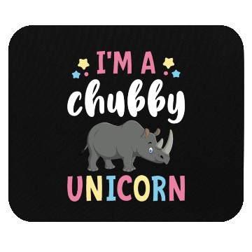 Discover I'm a Chubby Unicorn Rhino Mouse Pads
