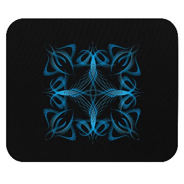 Discover very delicate dynamic flowing blue pattern Mouse Pads