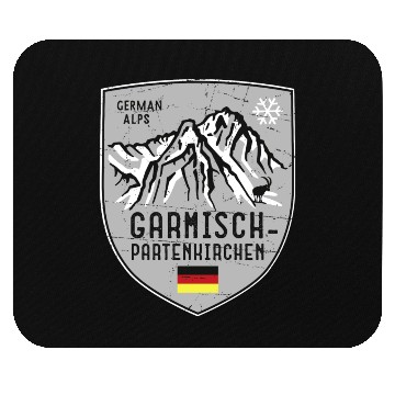 Discover Garmisch Mountain Germany Emblem Mouse Pads
