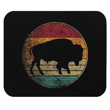 Discover Distressed Buffalo Retro Bison Animal Lover Men Wo Mouse Pads