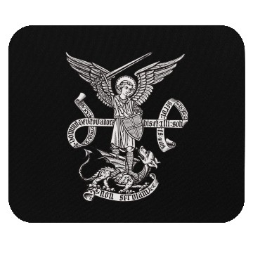 Discover Saint St Michael Catholic Archangel Angel Defender Mouse Pads