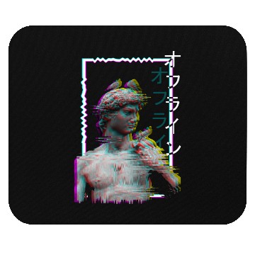 Discover Greek Statue Ancient Vaporwave Synthwave Glitch Mouse Pads