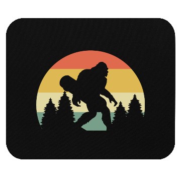 Discover Retro Silhouette Sasquatch Bigfoot Skateboard Mouse Pads