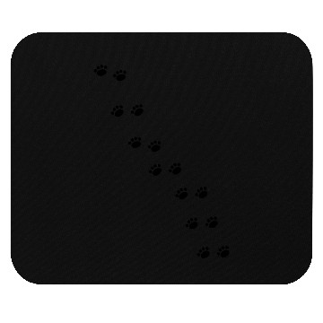 Discover Cat Paw Prints (Black) Mouse Pads