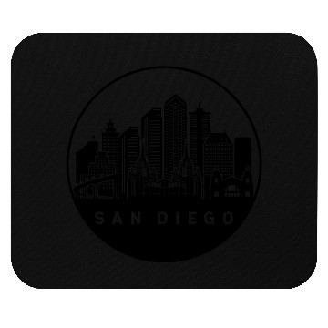 Discover San Diego California Skyline Mouse Pads