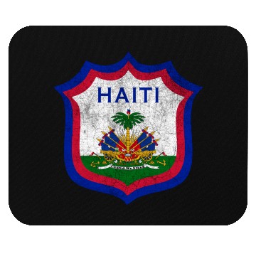 Discover Haiti Crest Design Mouse Pads