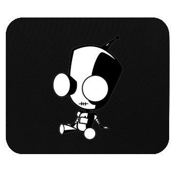 Discover black and white robot Mouse Pads