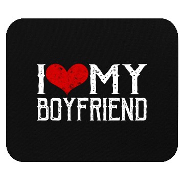 Discover i love my bf Mouse Pads