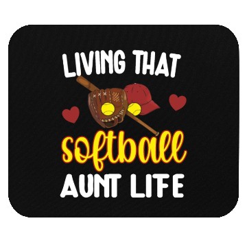 Discover Softball Aunt Softball Lover Auntie Mothers Day Mouse Pads