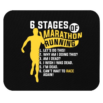 Discover Marathon Running 6 Stages of Marathon Running Mouse Pads