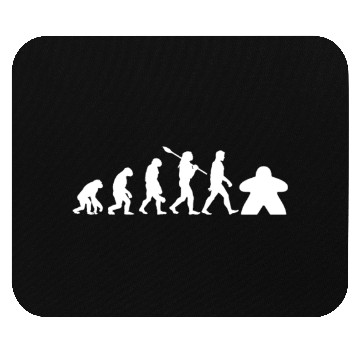 Discover Meeple Evolution, funny board game Mouse Pads