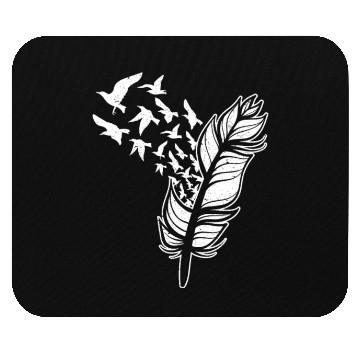 Discover White Doves Feather Peace Freedom Media Writer Mouse Pads