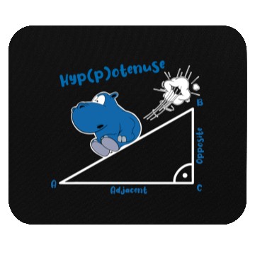 Discover Hyppotenuse highschool funny math hippo Mouse Pads