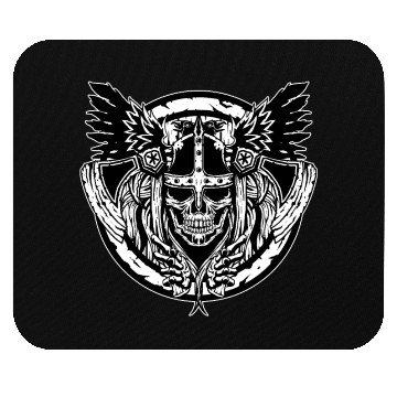 Discover Skull Raven Nordic Axt Odin Thor Norse Viking Mouse Pads