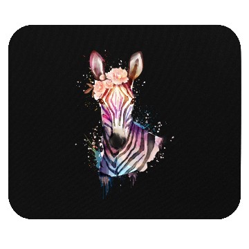 Discover Watercolor splash zebra Mouse Pads