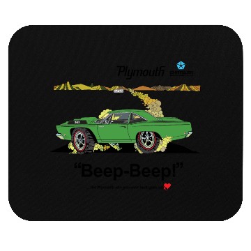 Discover 1968 Plymouth Road Runner Salt Flat Green Mouse Pads