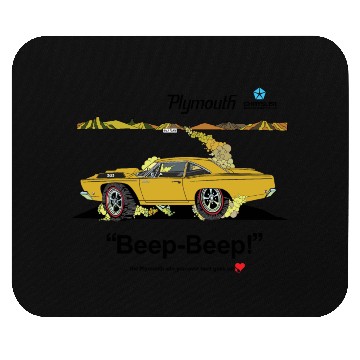 Discover 1968 Plymouth Road Runner Salt Flats Bahama Yellow Mouse Pads