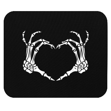 Discover Skeleton Hand Heart Sign Bones Costume Funny Mouse Pads