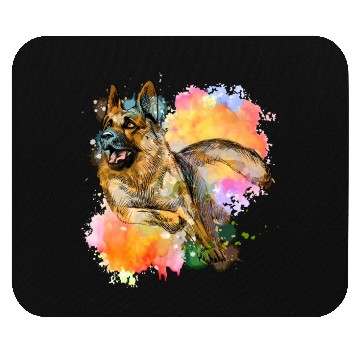 Discover German Shepherd Colorful Dog Lover Mouse Pads